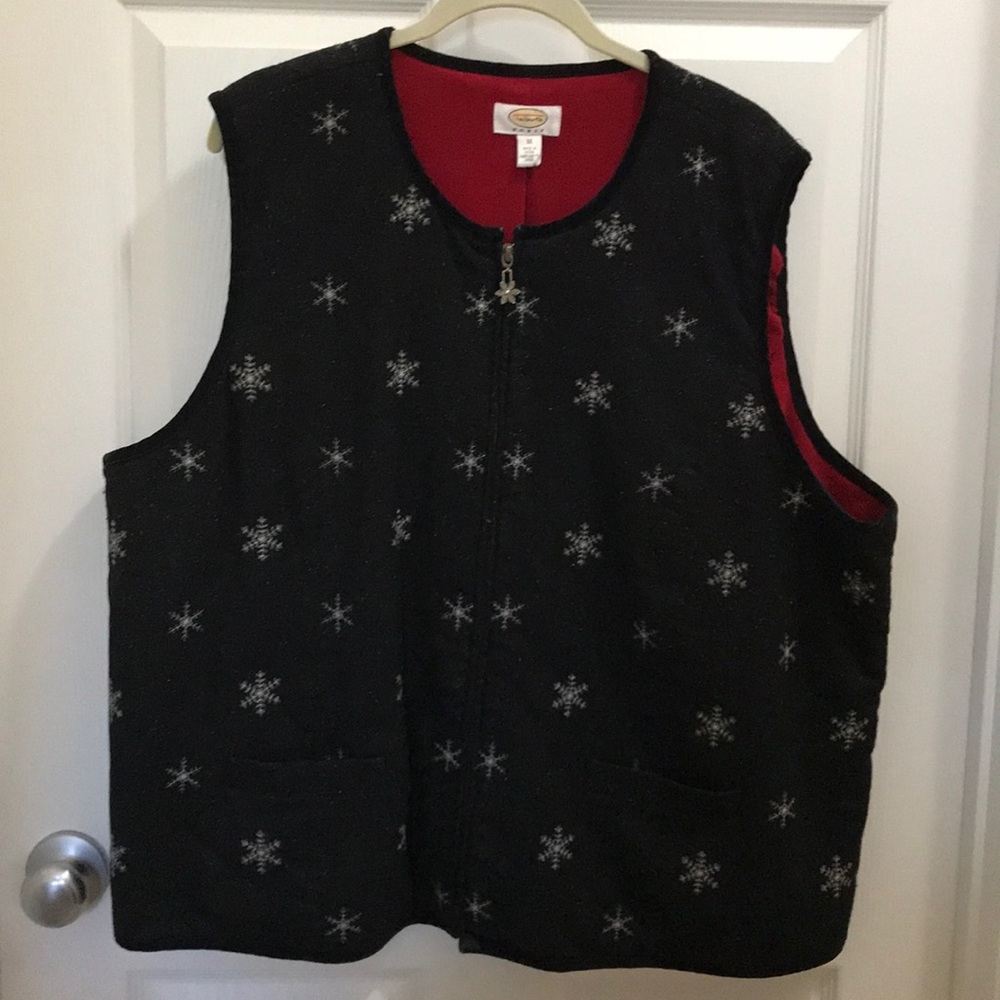Talbots Woman snowflake vest